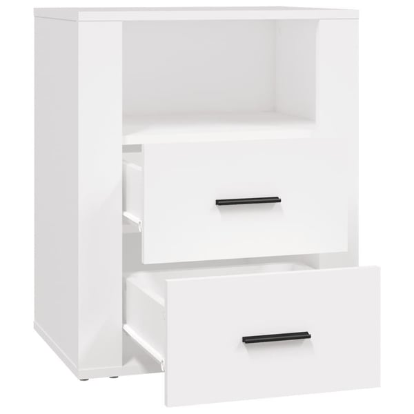 vidaXL Nattbord hvit 50x36x60 cm konstruert tre