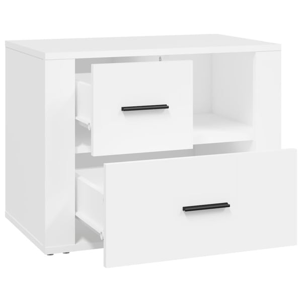 vidaXL sengebord 60x36x45 cm konstrueret træ hvid