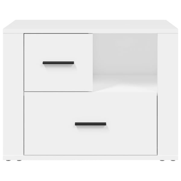 vidaXL sengebord 60x36x45 cm konstrueret træ hvid
