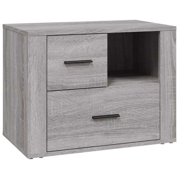 vidaXL Nattbord grå sonoma 60x36x45 cm konstruert tre