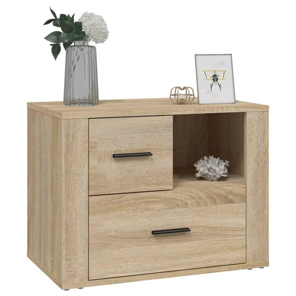 vidaXL Nattbord sonoma eik 60x36x45 cm konstruert tre