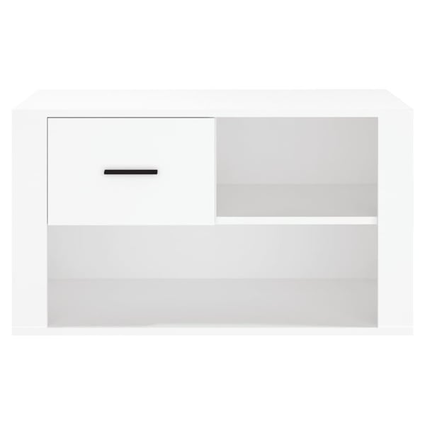 vidaXL Skoskap hvit 80x35x45 cm konstruert tre