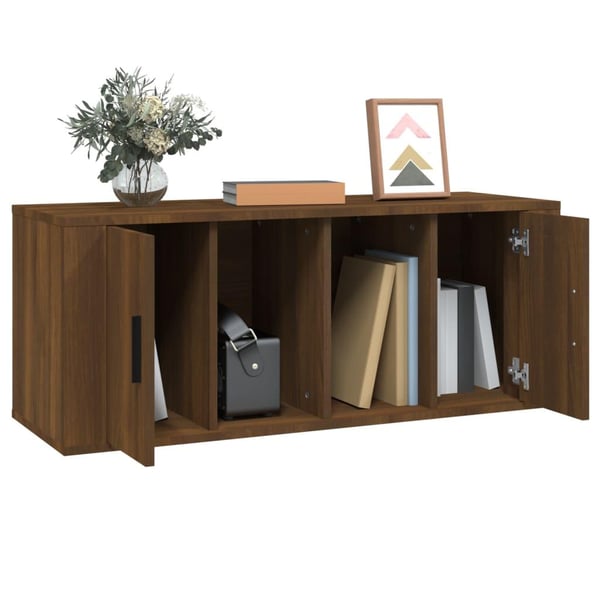 vidaXL TV-benk sonoma eik 100x35x40 cm konstruert tre