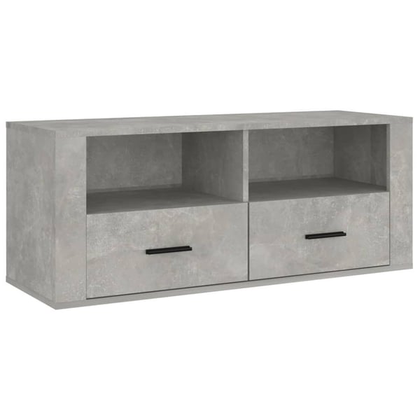 vidaXL TV-benk betonggrå 100x35x40 cm konstruert tre