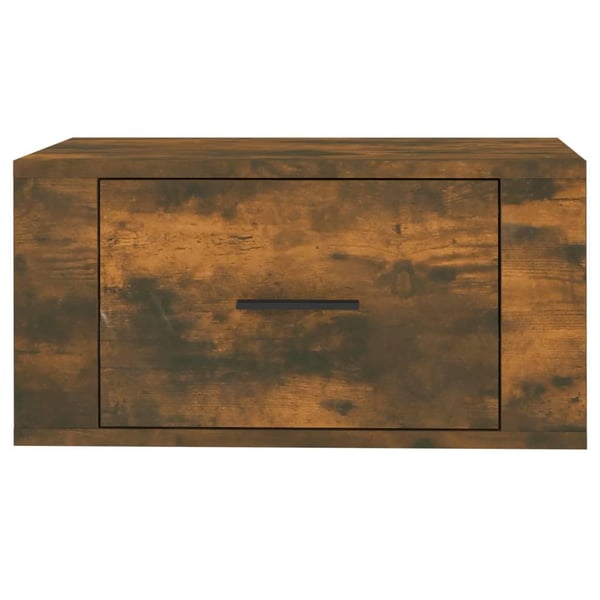 vidaXL væghængt sengebord 50x36x25 cm røget egetræsfarve