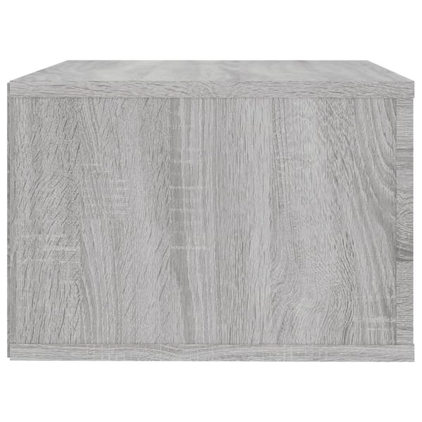 vidaXL Veggmonterte nattbord 2 stk grå sonoma 50x36x25 cm