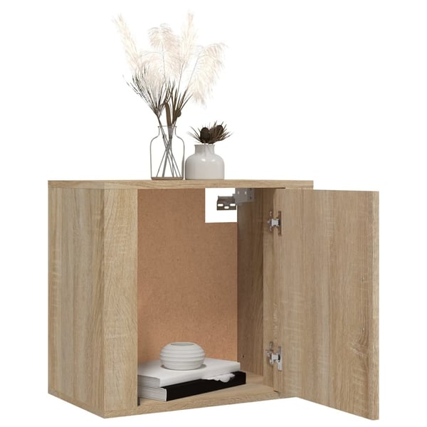vidaXL væghængte sengeborde 2 stk. 50x30x47 cm sonoma-eg