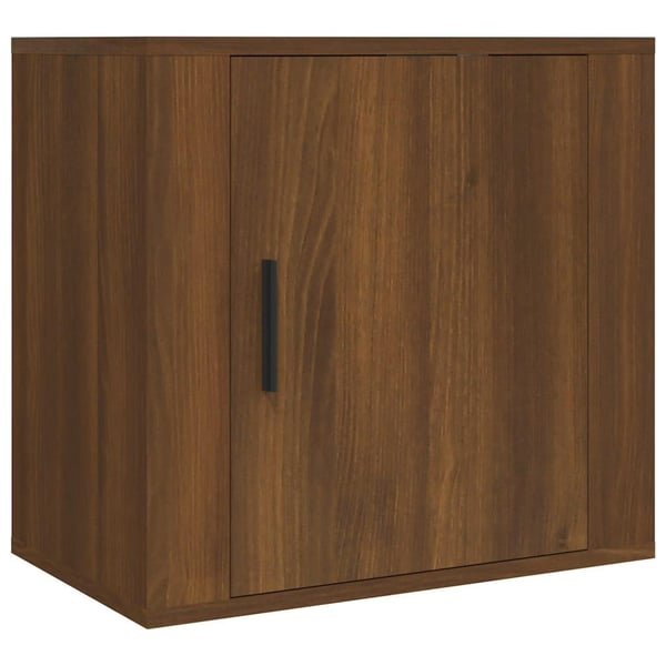 vidaXL Veggmonterte nattbord 2 stk brun eik 50x30x47 cm