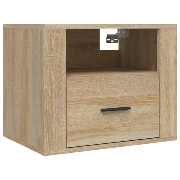 vidaXL væghængt sengebord 50x36x40 cm Sonoma-eg
