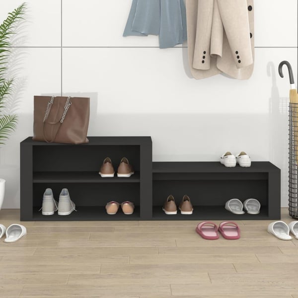 vidaXL Skoskap svart 150x35x45 cm konstruert tre