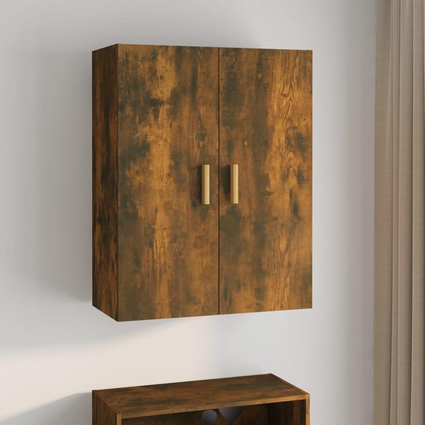 vidaXL vægskab 69,5x34x90 cm røget egetræsfarve
