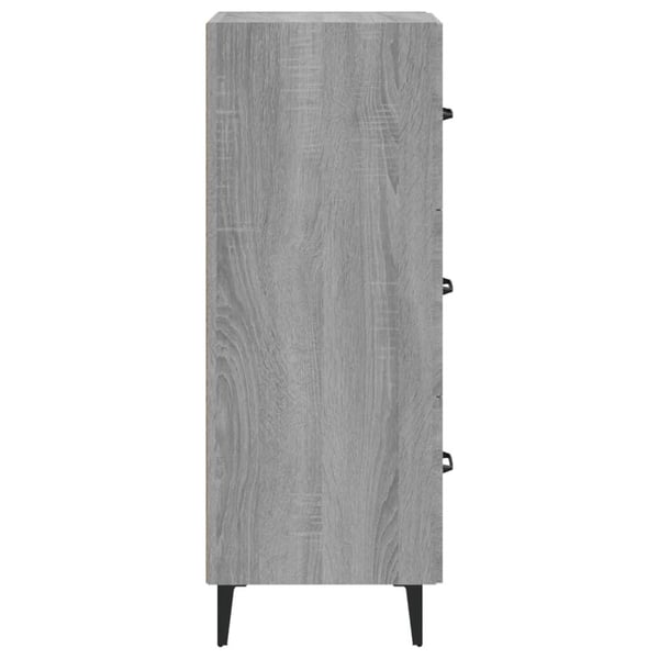 vidaXL Skjenk grå sonoma 34,5x34x90 cm konstruert tre