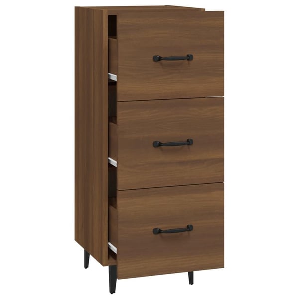 vidaXL Skjenk brun eik 34,5x34x90 cm konstruert tre