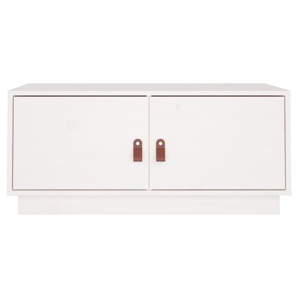 vidaXL Salongbord hvit 80x50x35 cm heltre furu