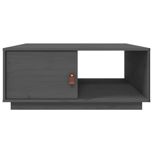 vidaXL Salongbord grå 80x50x35,5 cm heltre furu