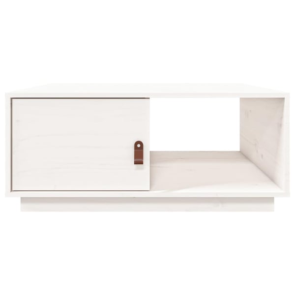 vidaXL Salongbord hvit 80x50x35,5 cm heltre furu
