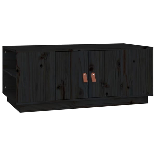 vidaXL Salongbord svart 100x50x41 cm heltre furu