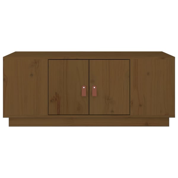 vidaXL sofabord 100x50x41 cm massivt fyrretræ gyldenbrun
