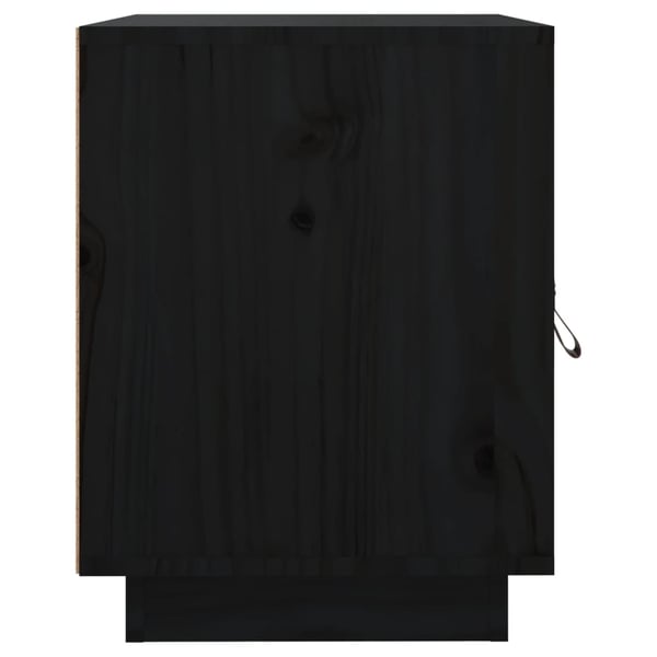 vidaXL Nattbord 2 stk svart 40x34x45 cm heltre furu