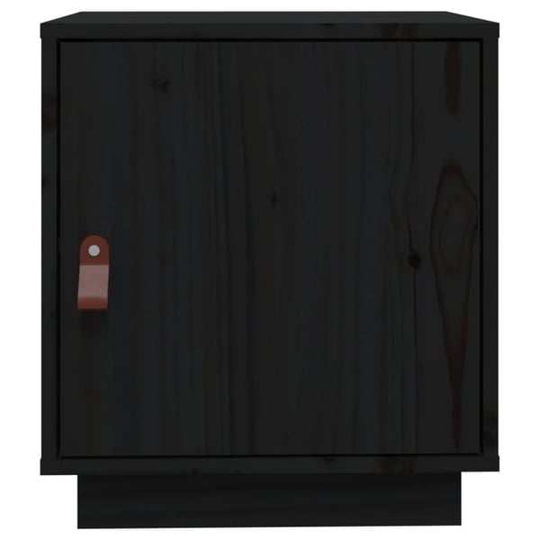 vidaXL Nattbord 2 stk svart 40x34x45 cm heltre furu