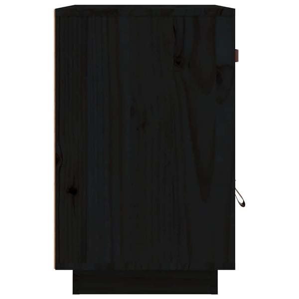vidaXL Nattbord svart 40x34x55 heltre furu