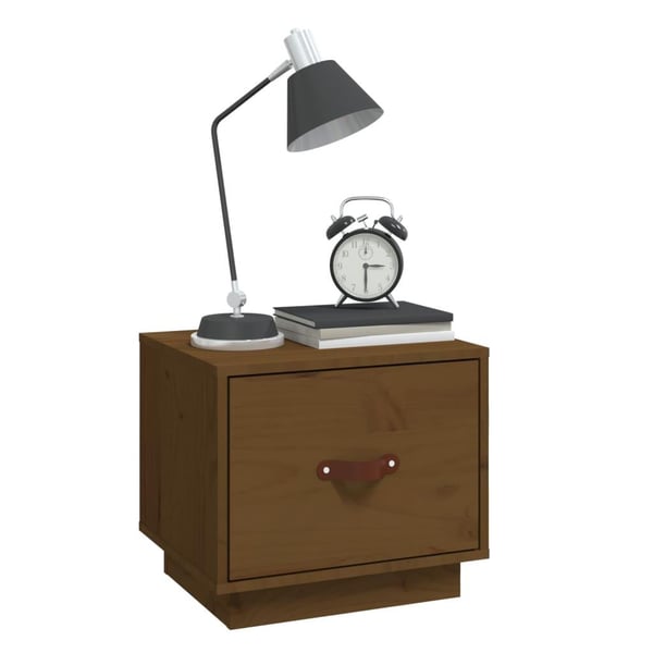 vidaXL Nattbord honningbrun 40x34x35 cm heltre furu