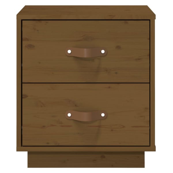vidaXL Nattbord 2 stk honningbrun 40x34x45 cm heltre furu