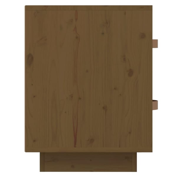 vidaXL Nattbord 2 stk honningbrun 40x34x45 cm heltre furu