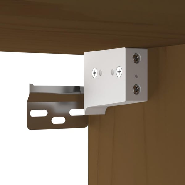 vidaXL Veggskap honningbrun 60x30x35 cm heltre furu