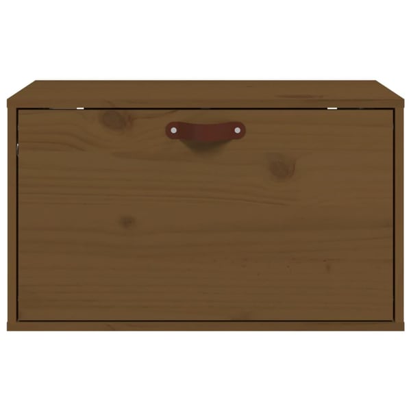 vidaXL Veggskap honningbrun 60x30x35 cm heltre furu