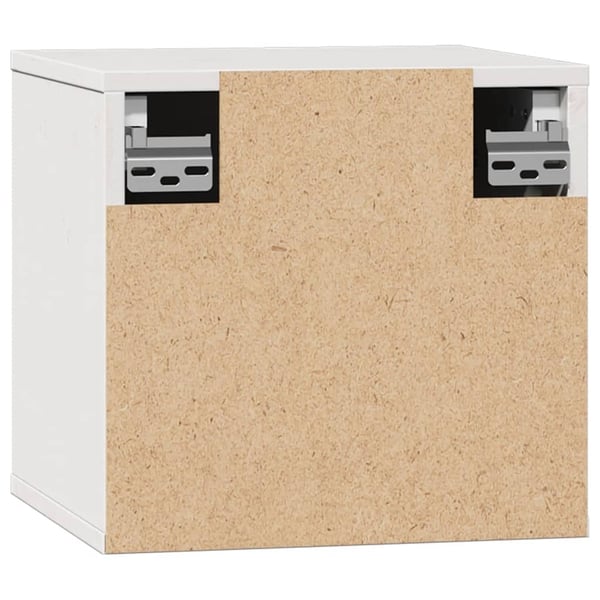 vidaXL Veggskap hvit 31,5x30x30 cm heltre furu