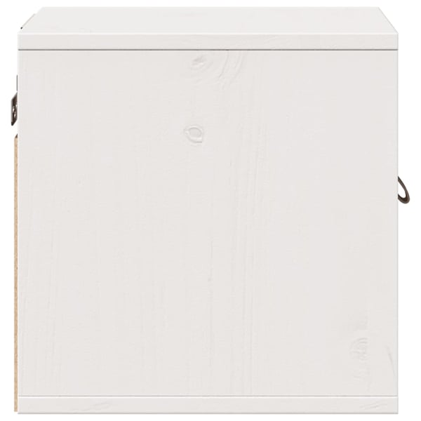 vidaXL Veggskap hvit 31,5x30x30 cm heltre furu