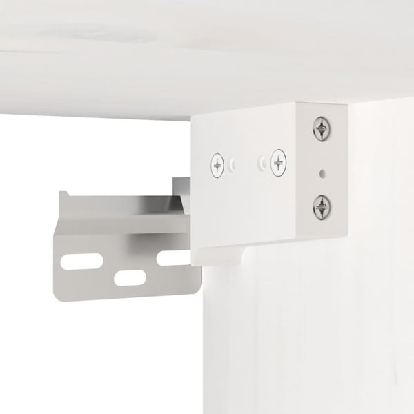 vidaXL Veggskap hvit 31,5x30x30 cm heltre furu