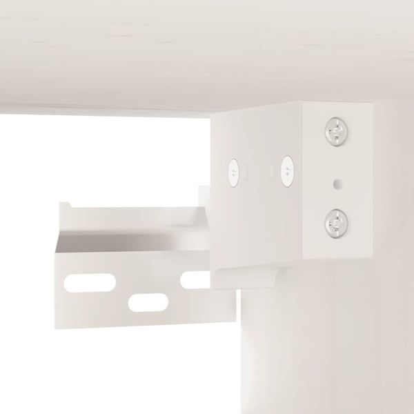 vidaXL Veggskap hvit 60x30x30 cm heltre furu