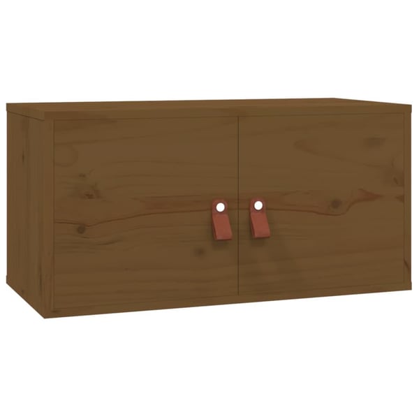 vidaXL vægskabe 2 stk. 60x30x30 cm massivt fyrretræ gyldenbrun