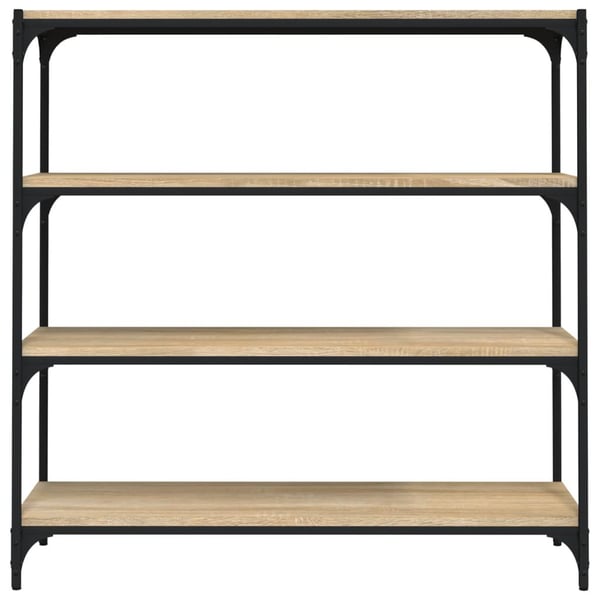 vidaXL bogreol 100x33x100 cm konstrueret træ og stål sonoma-eg