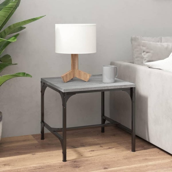 vidaXL Sidebord 2 stk grå sonoma 40x40x35 cm konstruert tre