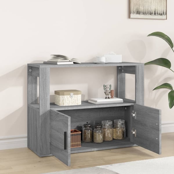 vidaXL Senkki harmaa Sonoma 80x30x60 cm tekninen puu