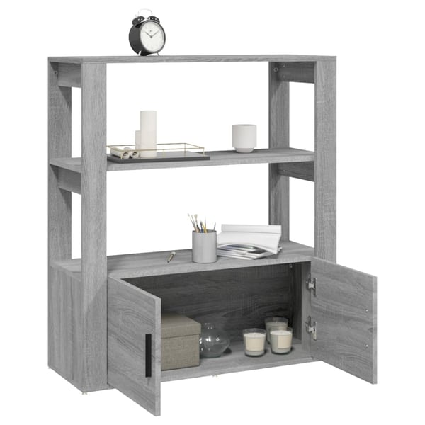 vidaXL Skjenk grå sonoma 80x30x90 cm konstruert tre