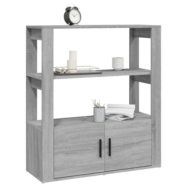 vidaXL Skjenk grå sonoma 80x30x90 cm konstruert tre