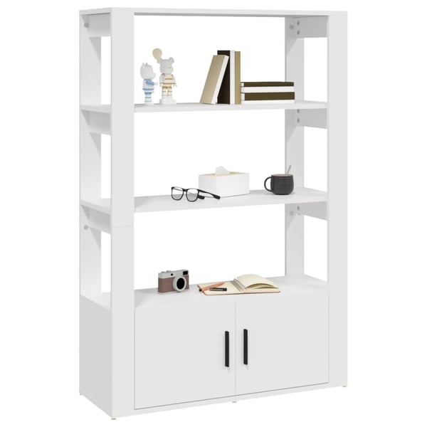 vidaXL Skjenk hvit 80x30x119,5 cm konstruert tre
