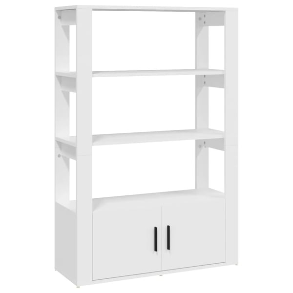 vidaXL Skjenk hvit 80x30x119,5 cm konstruert tre