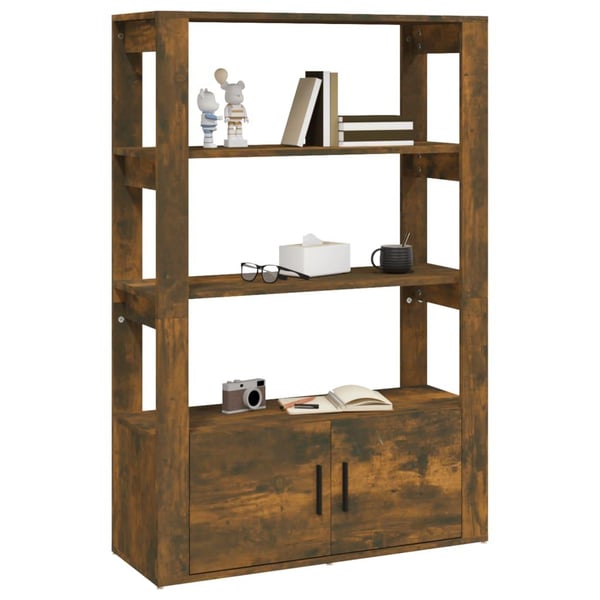vidaXL Skjenk røkt eik 80x30x119,5 cm konstruert tre