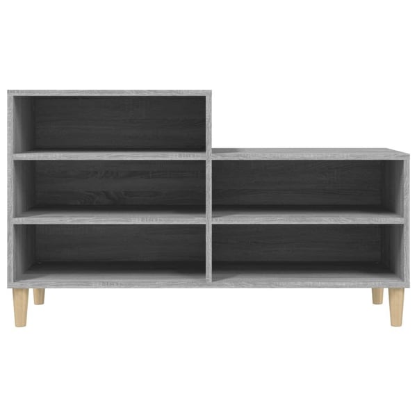 vidaXL Skoskap grå sonoma 102x36x60 cm konstruert tre