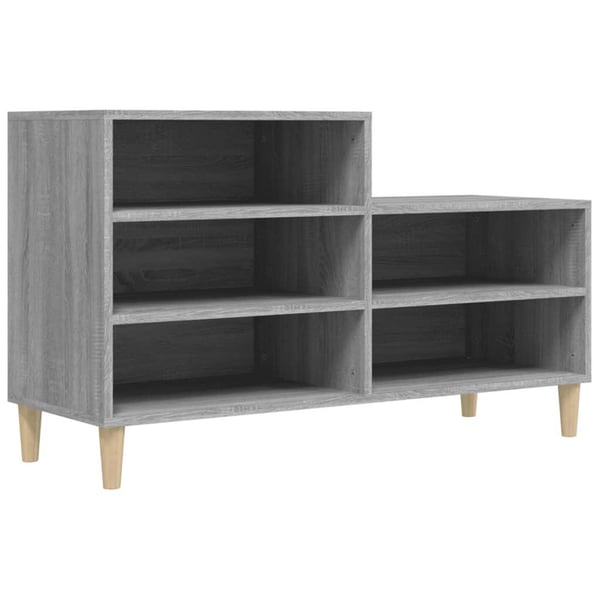 vidaXL Skoskap grå sonoma 102x36x60 cm konstruert tre