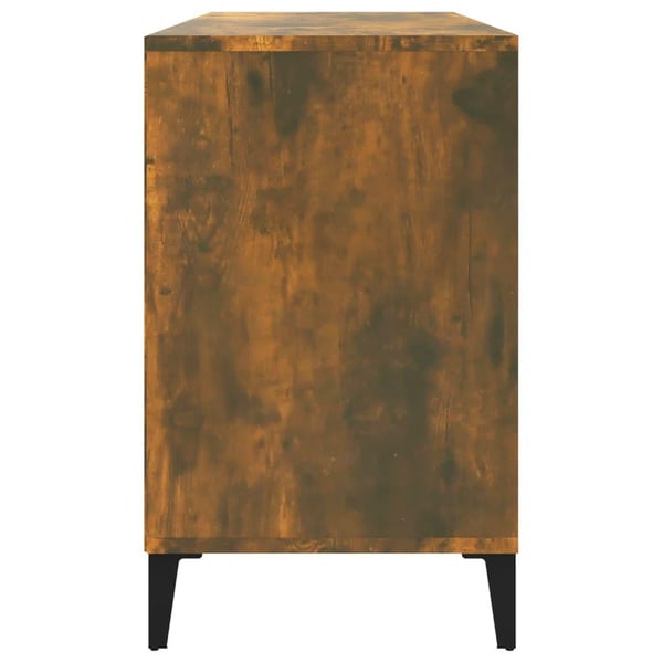 vidaXL Skoskap røkt eik 102x36x60 cm konstruert tre
