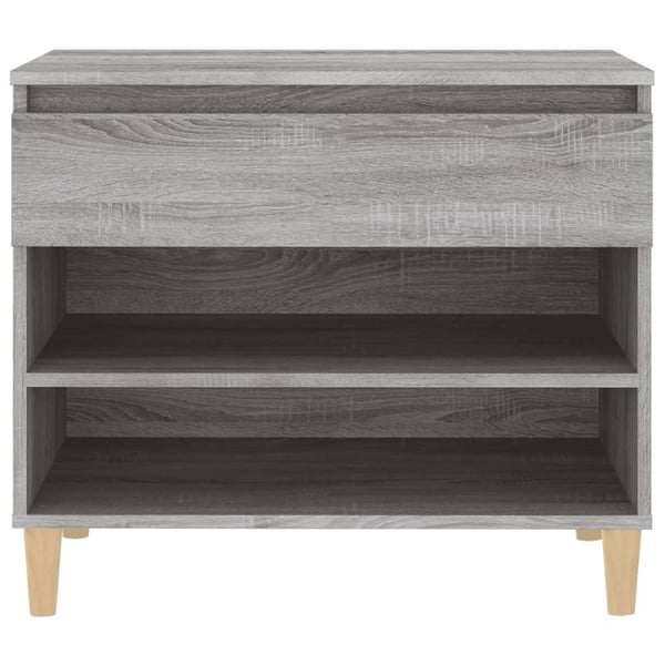 vidaXL Kenkäkaappi harmaa Sonoma 70x36x60 cm tekninen puu