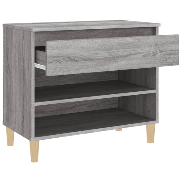 vidaXL Kenkäkaappi harmaa Sonoma 70x36x60 cm tekninen puu