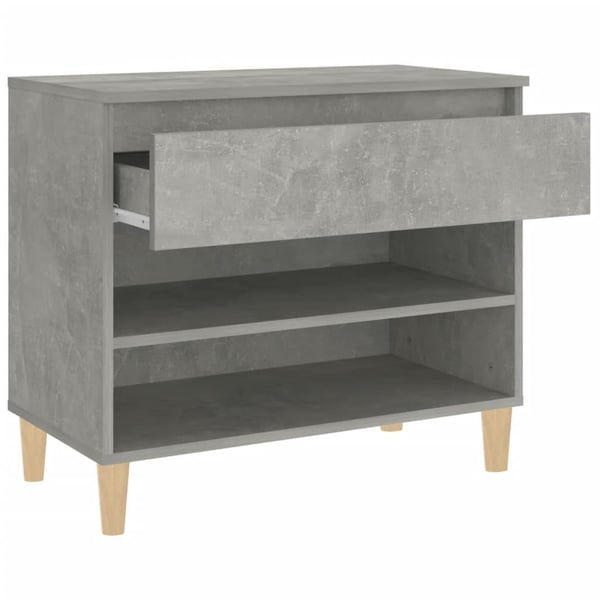 vidaXL Skoskap betonggrå 70x36x60 cm konstruert tre