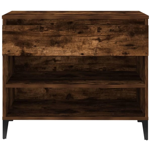 vidaXL Skoskap røkt eik 70x36x60 cm konstruert tre